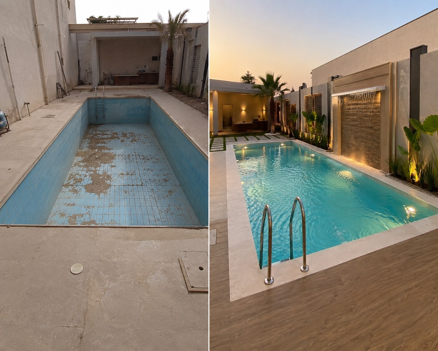 ترميم وتجديد المسابح القديمة بالرياض - Yamic Pools