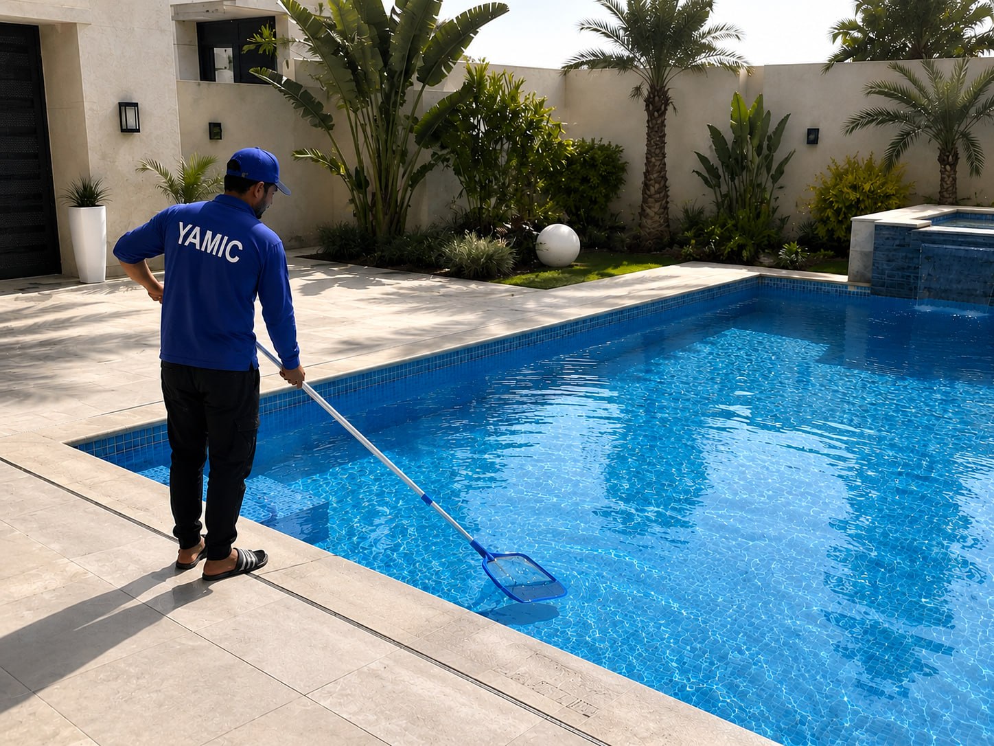 تنظيف المسابح بالرياض - Yamic Pools